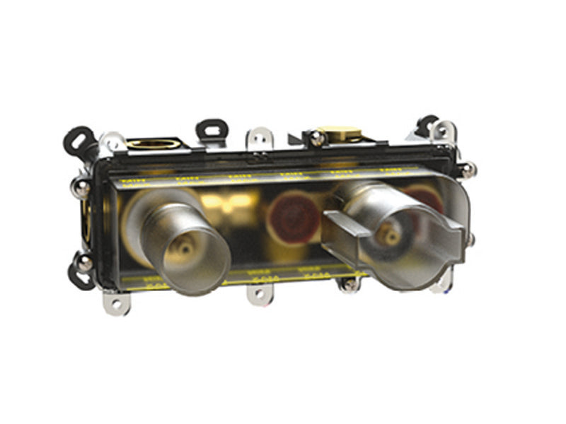 Tech Landscape 2 way Thermostatic Trimset and Versobox 2 Outlet - Chrome