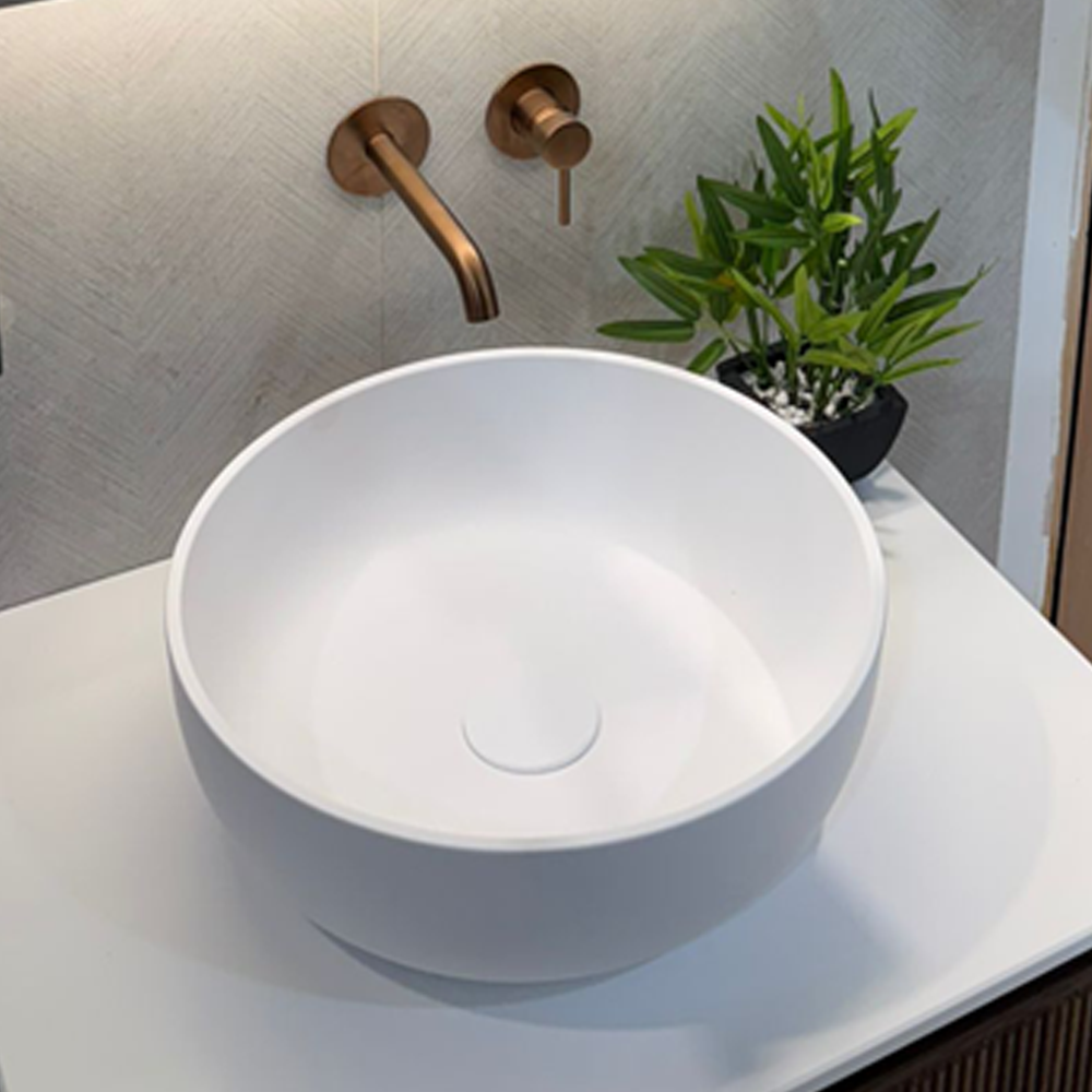 Vergato Solid Surface Countertop Round Basin 370mm