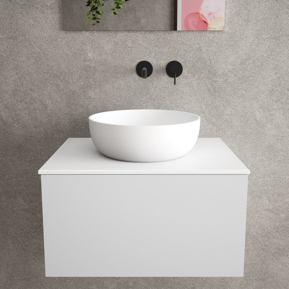 Vergato Solid Surface Countertop Round Basin 370mm