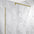 Wet Room Left Or Right Handed Glass Panel With 1.2m Stabilising Bar - Brushed Brass 1400mm