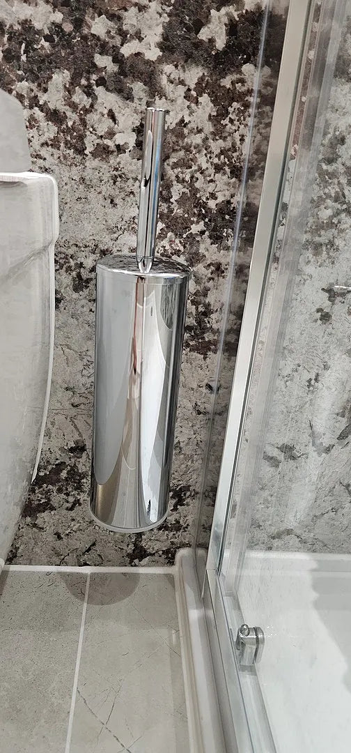 Wall-Mounted Toilet Brush - Chrome