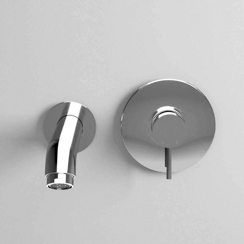 Wall Mounted Bath Mixer Tap Complete with Spout - Chrome