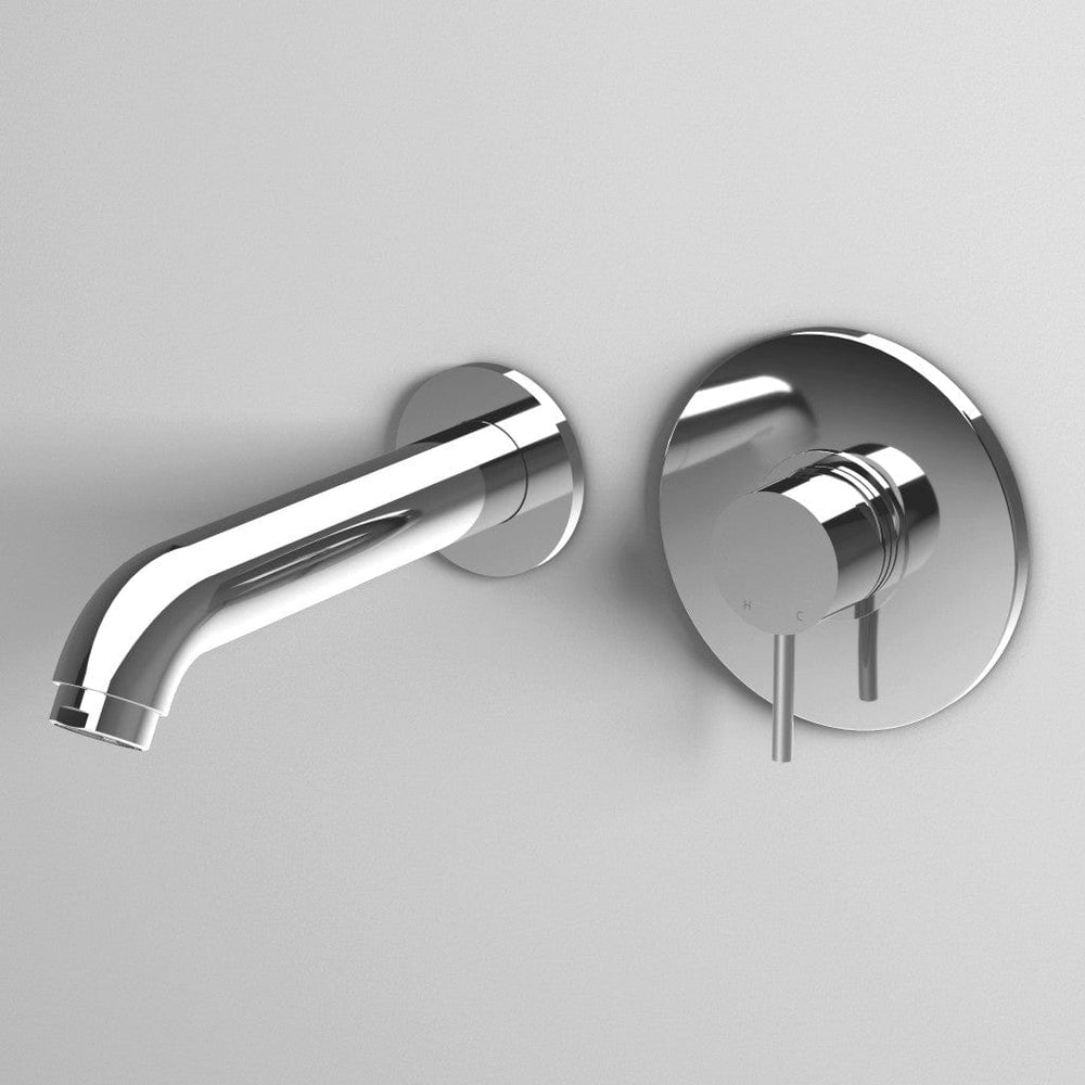 Wall Mounted Bath Mixer Tap Complete with Spout - Chrome