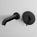 Matt Black Wall Mounted Bath Tap & Spout