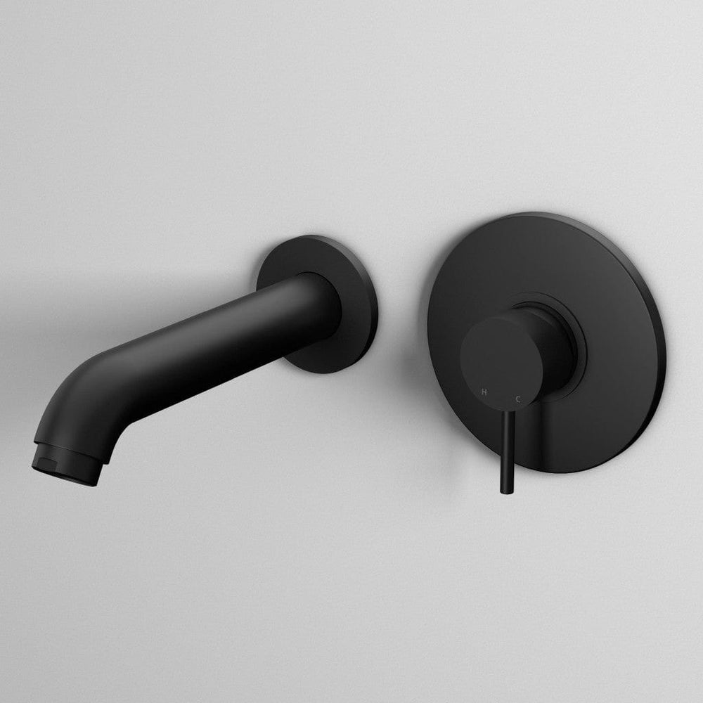 Matt Black Wall Mounted Bath Tap & Spout