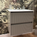 Scanalato Double Drawer Countertop Vanity Unit - Soft Taupe 600mm