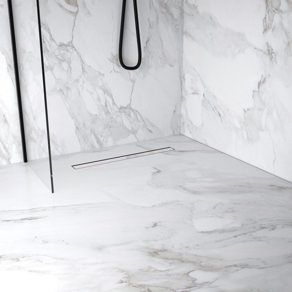 Small Wet Room In A Box For Timber Floors 120cm x 90cm with Drain - Brushed Bronze