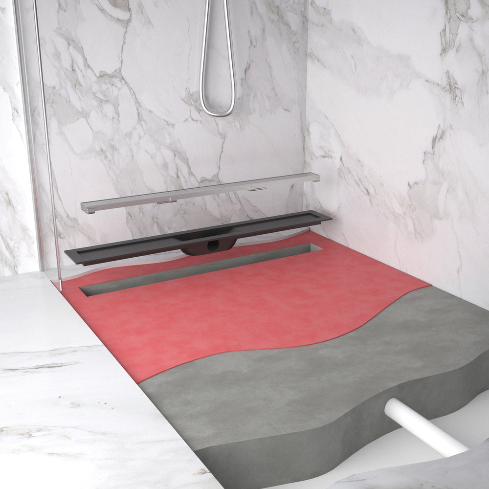 Complete Screed Floor Wet Room Solution with 80cm Linear Drain - Stainless Steel