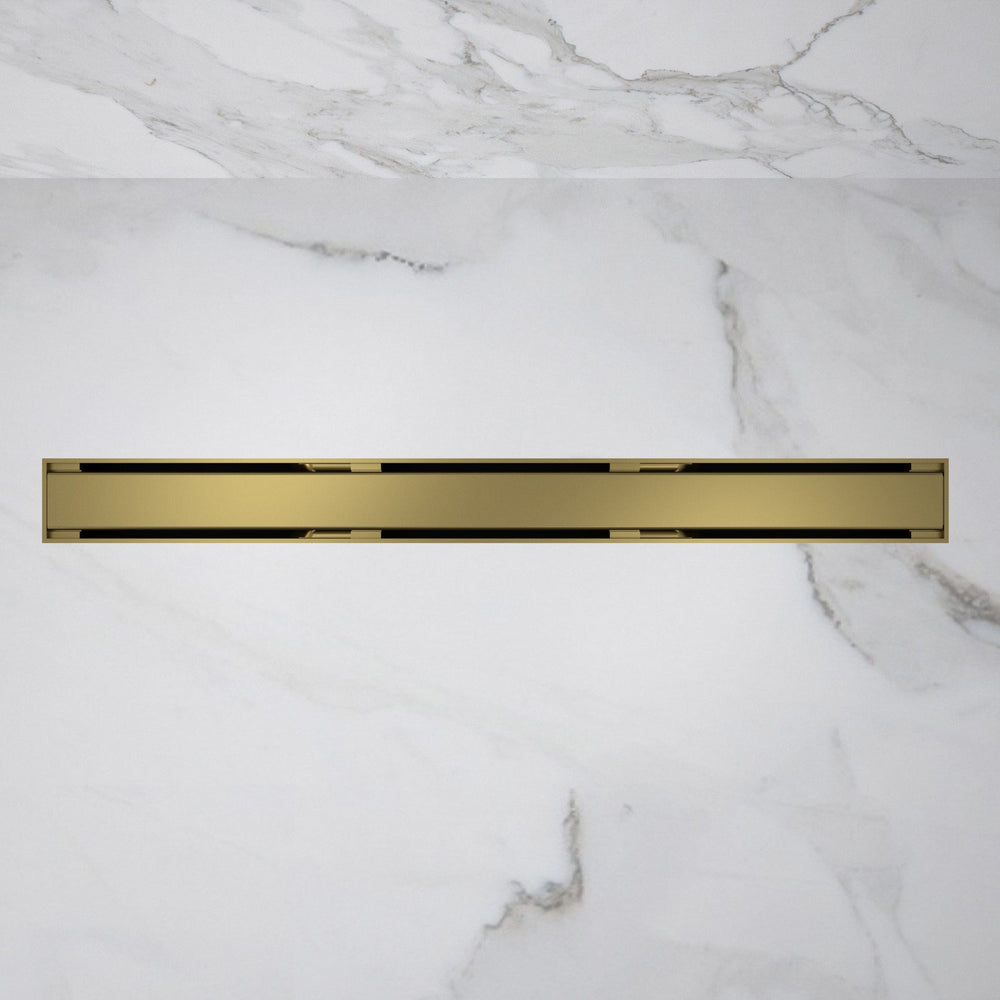 Extra Large Wet Room in a Box for Timber Floors 160cm x 100cm with Drain - Brushed Brass