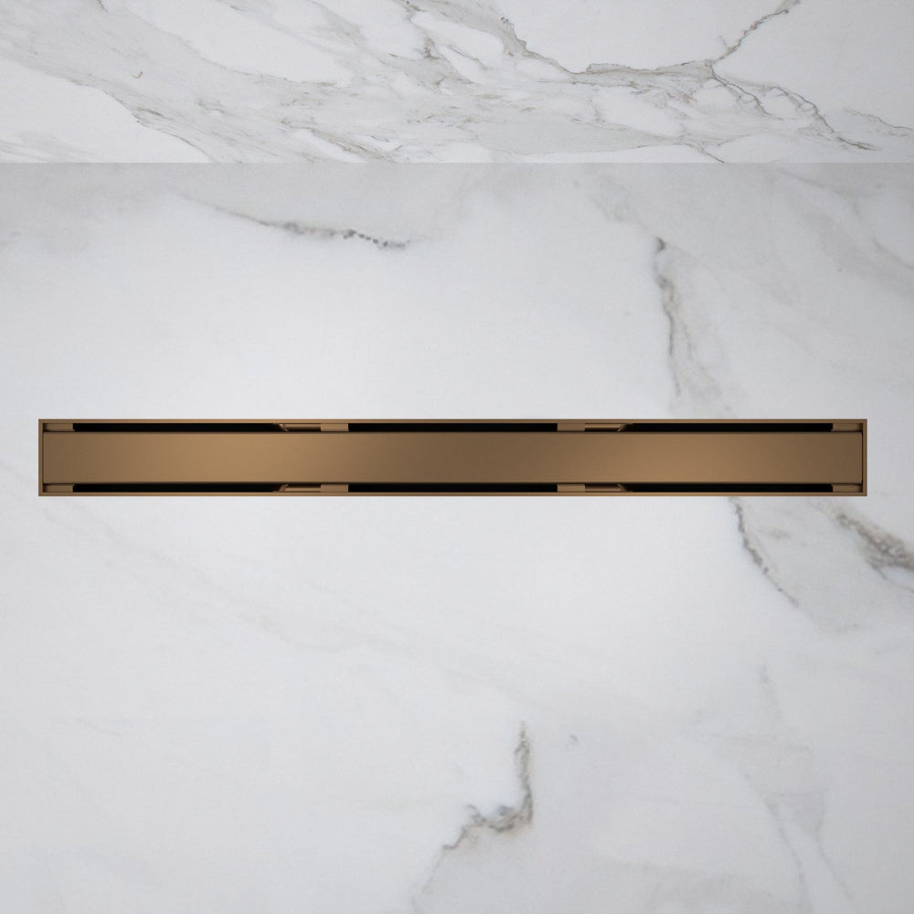 Small Wet Room In A Box For Timber Floors 120cm x 90cm with Drain - Brushed Copper