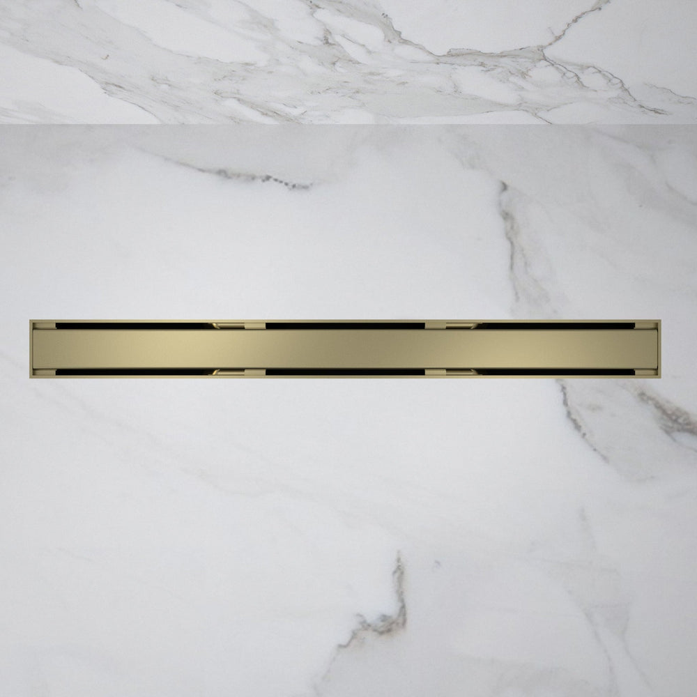Extra Large Wet Room in a Box for Timber Floors 160cm x 100cm with Drain - Light Brushed Brass