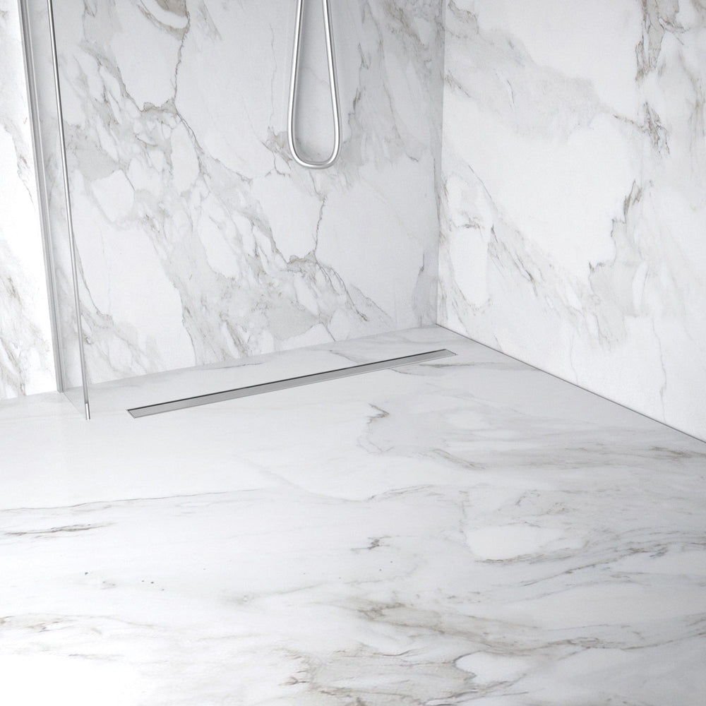 Extra Large Wet Room in a Box for Timber Floors 160cm x 100cm with Drain - Stainless Steel