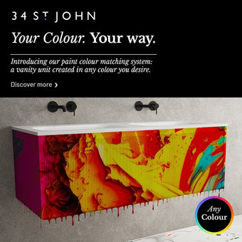 Scanalato Double Drawer Vanity Unit With Beyondstone Double Basin - Choose Your Own Colour 1400mm