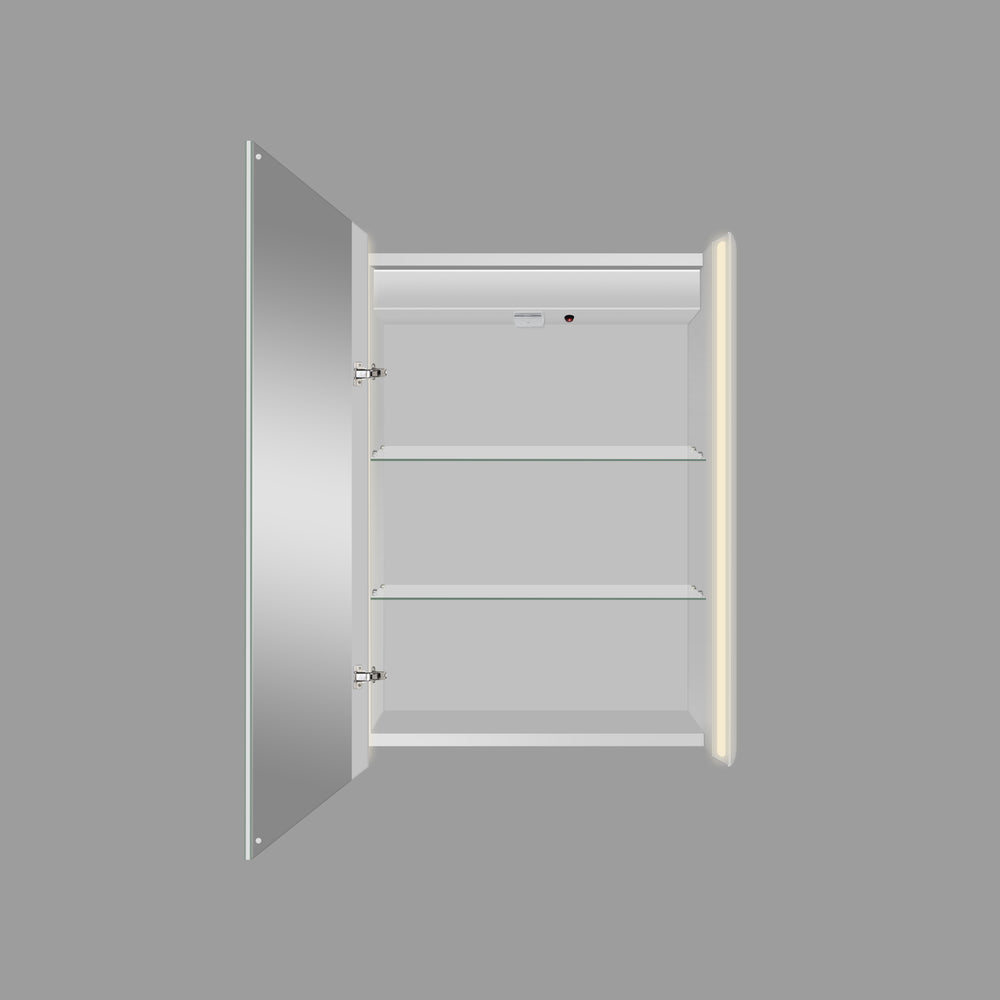 Corvina Modern Mirror Cabinet 500 x 700mm - Aluminium