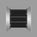 Corvina Modern Mirror Cabinet 700 x 700mm - Matt Black