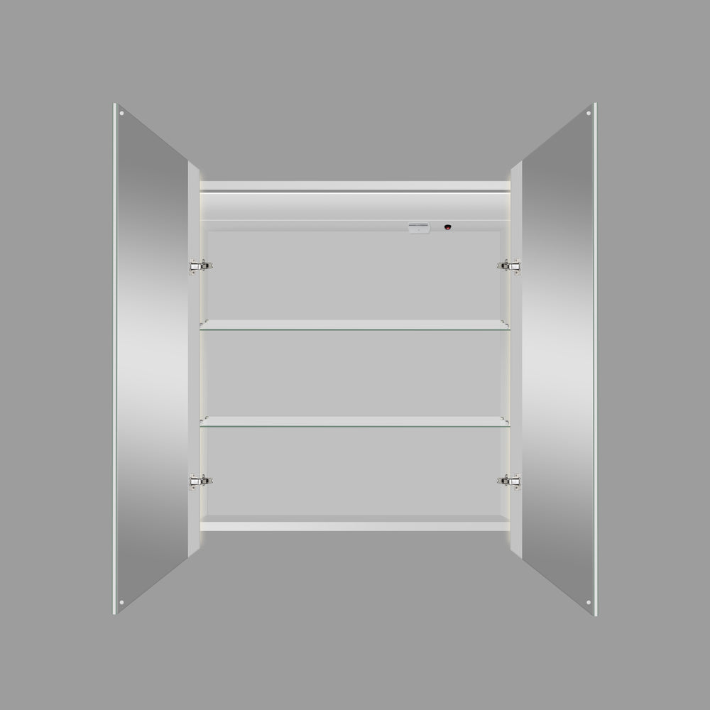 Corvina Modern Mirror Cabinet 700 x 700mm - Aluminium