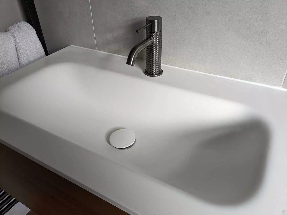 Disegno Click Clack Freeflow Basin Waste - Matt White