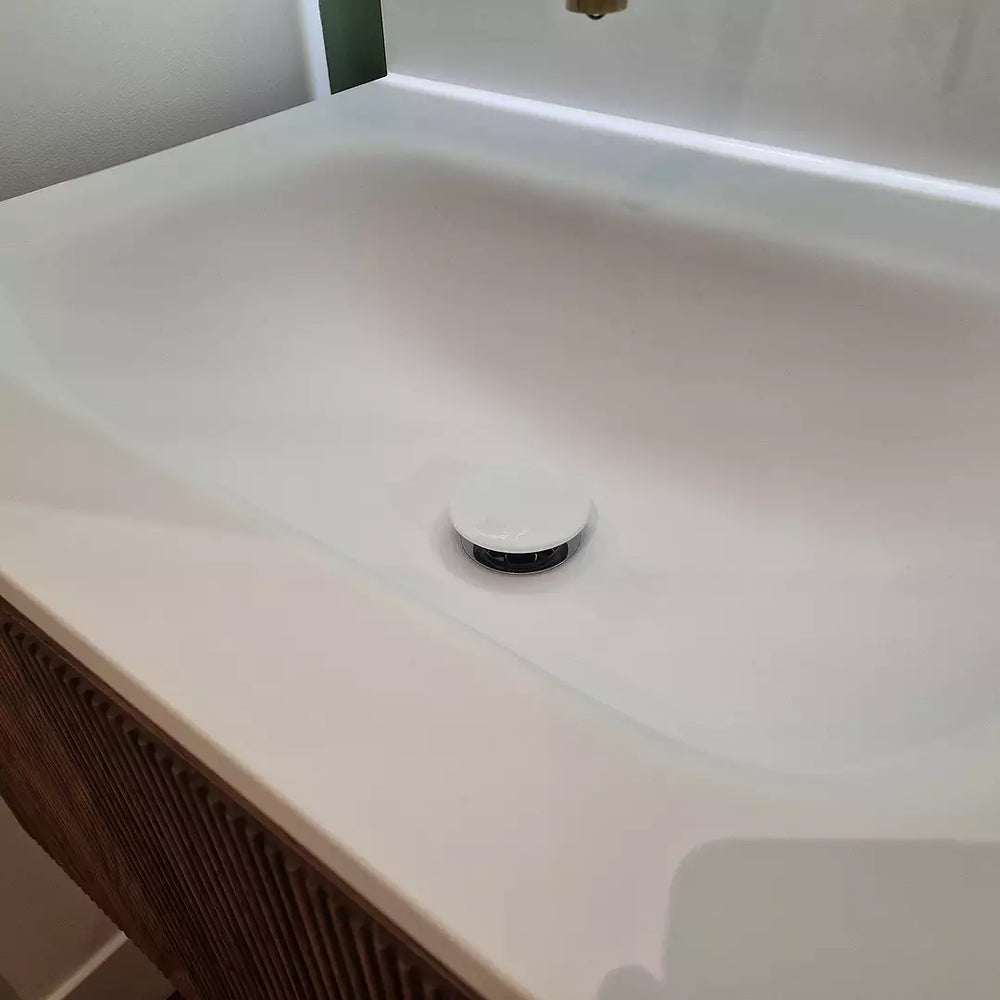 Disegno Click Clack Freeflow Basin Waste - Matt White