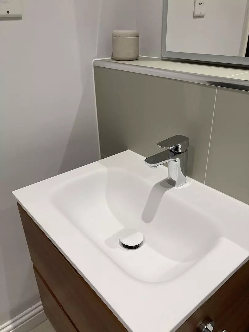 Two Drawer Walnut Vanity Unit 600mm - Tasca