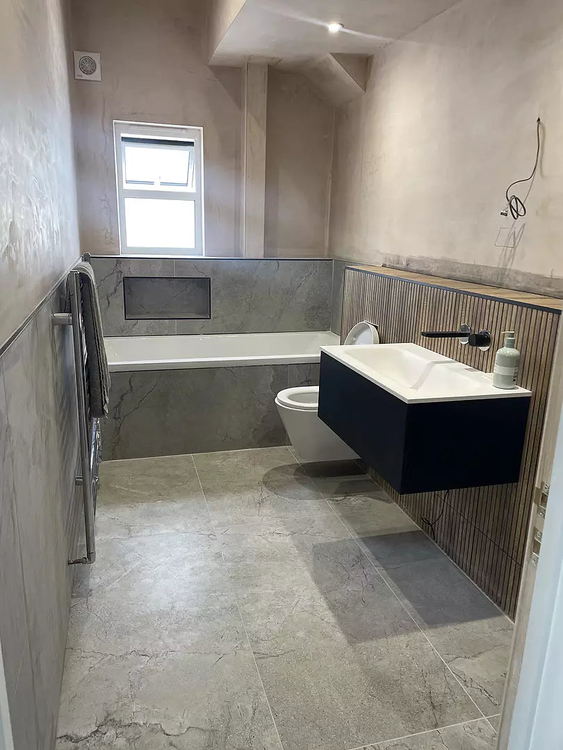 Raffinata One Drawer Vanity Unit With Beyondstone Basin - Matt Black 800mm