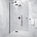 Hinged Shower Door - Matt Black 1200mm