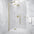 Hinged Shower Door - Brushed Brass 1200mm