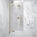 Hinged Shower Door - Brushed Brass 900mm