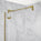 Hinged 900mm Shower Door & 900mm Side Panel - Brushed Brass