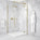 Hinged 1000mm Shower Door & 1000mm Side Panel - Brushed Brass